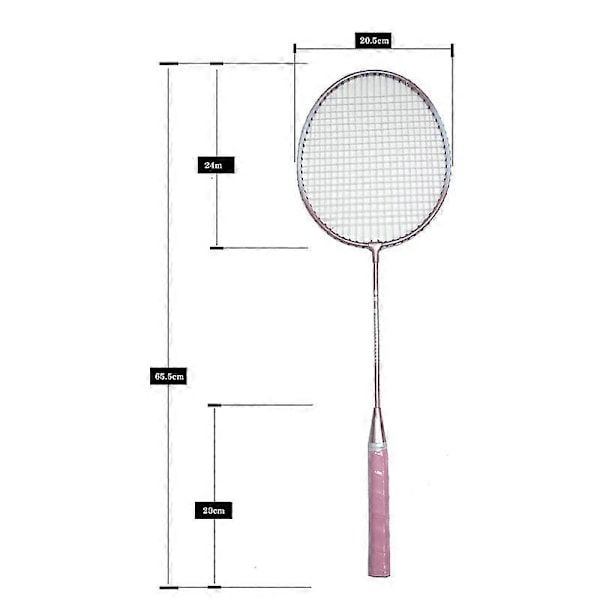 2 st Badmintonracketar och Bärväska Set Badmintonracketset Inomhus Utomhus[HK] Pink