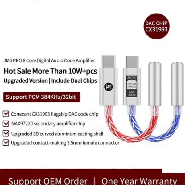 JM11 Bluetooth-headset med Hi-Fi DAC og USB-tilslutning, sort [HK]
