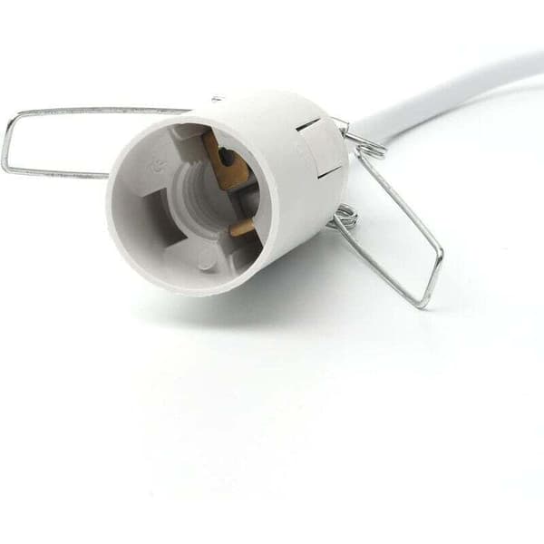 Saltlampekabel med bryter - E14 - 1,8 m - Saltlampefatning, Hvit[HK]