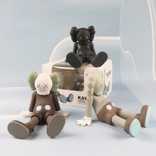 Kaws-modell i tecknad stil, konstleksak, actionfigur, samlarobjekt, modellleksakssamling, present [HK] brown