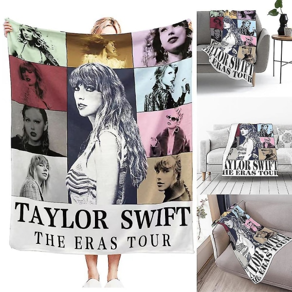 HK Singer Taylor Swift Tour Musik Album Cover Plakat Flanell Tæppe Varm Blød Sovesofa Kastetæppe Sengetæppe 70x100cm