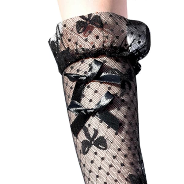 Sorte handsker til bryllupshandsker Lange fuldfinger sorte handsker Festartikler Halloweenhandsker til cosplay Sort os[HK] Black os