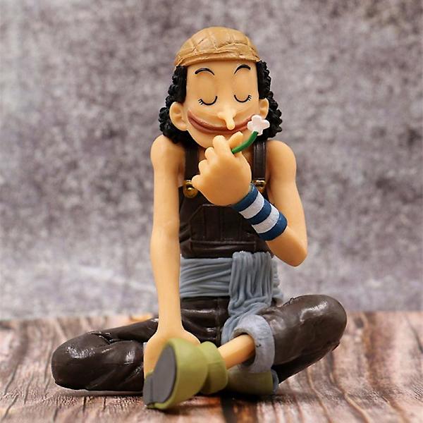 11cm Anime One Piece Usopp Lukta Blomma Sitta Pose Actionfigur Dockor Present[HK] One Size