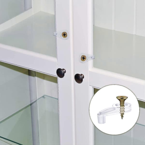 100-pack glasfästklämmor kit skåpglasfästen (transparent) [HK]