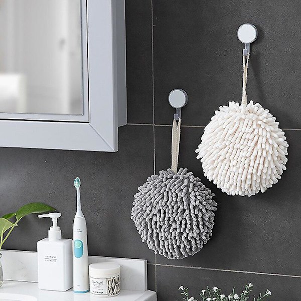 HK Snabbtorkande Chenille Handduk för Badrum Gray