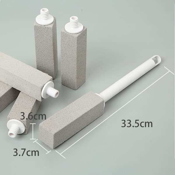 Grå toiletbørste med pimpsten, 3-pak [HK]