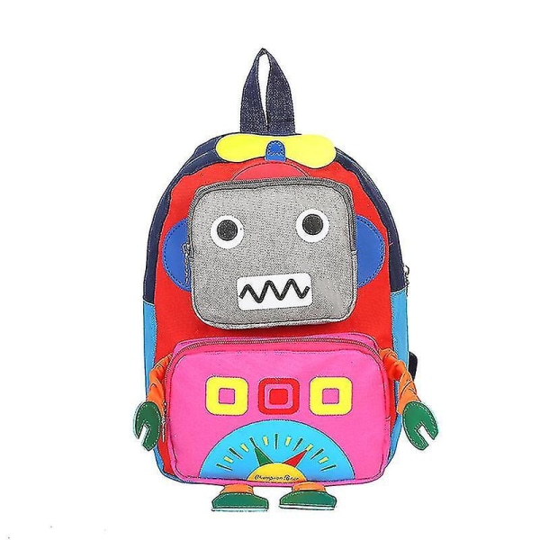 Barnens Ryggsäck Cartoon 3D Robot Förskola Ryggsäck 3-6 År Gamla Babyväskor Barn Satchel Pojkar Flickor Skolväska Rose