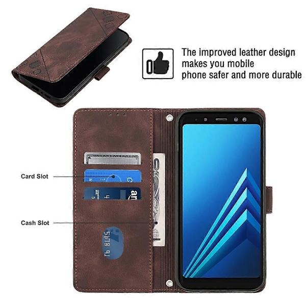 Læder Etui Til Samsung Galaxy A8+ 2018[HK] Brown