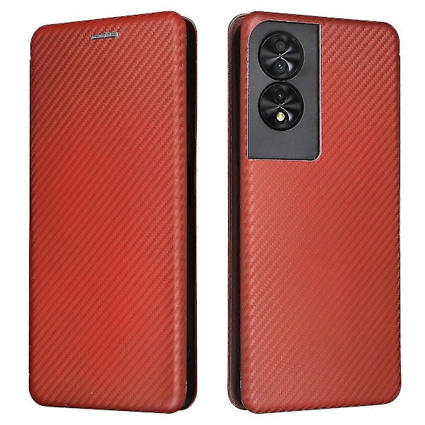 För Tcl 40 Nxtpaper Läderfodral Kortfack Telefonfodral Magnetisk Stängning[HK] TCL 40 NxtPaper Brown