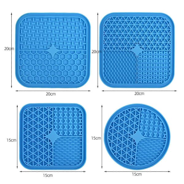 Fodermåtte Hundepuslespil Berigelseslegetøj Silikone Slikkemåtte til hunde og katte Stil A[HK] Style B Multiple sizes