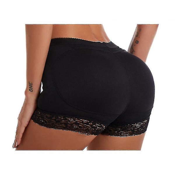 Polstrede numse løfter trusser hofteforstærker shapewear body shaper mave kontrol trusser undertøj[HK] BLACK S