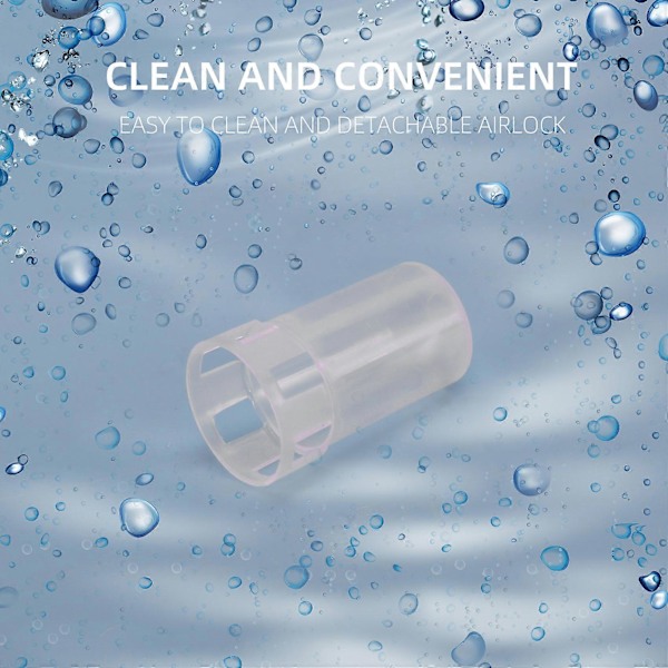 Airlock Sæt Kompatibel Fermentering, 20 Stykker Grommets og 6 Stykker Airlock[HK] White Black