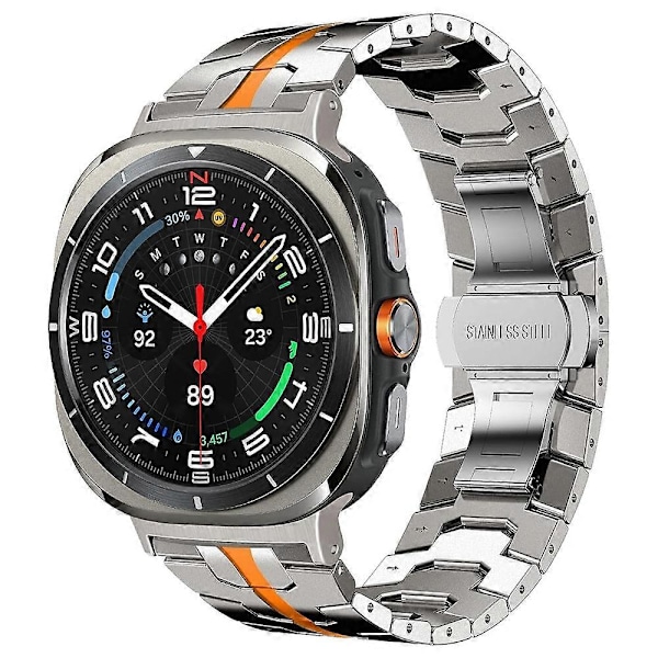 Titaniumlegeringsarmband för Samsung Galaxy Watch Ultra 47mm[HK] Titanium Orange Model 1