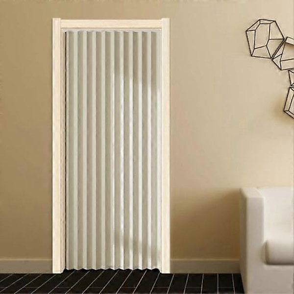 Magnetisk Dörrgardin Punch-fri Vikbar Vindtät Plisserad Sekretessskydd Osynlig Förtjockad Sovrum Vardagsrum Dörröppning Gardin sui[HK] 220cm beige