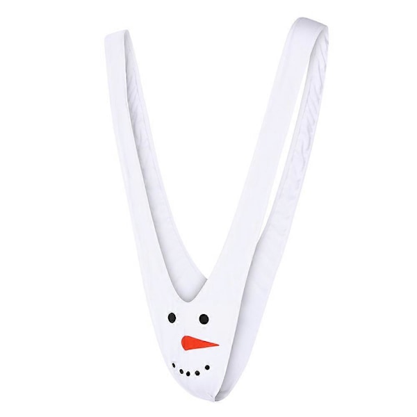 Herr Jul Snögubbe Älg Fluga Mankini Sexiga Trosor Kort Cosplay Nyhet Underkläder[HK] White S