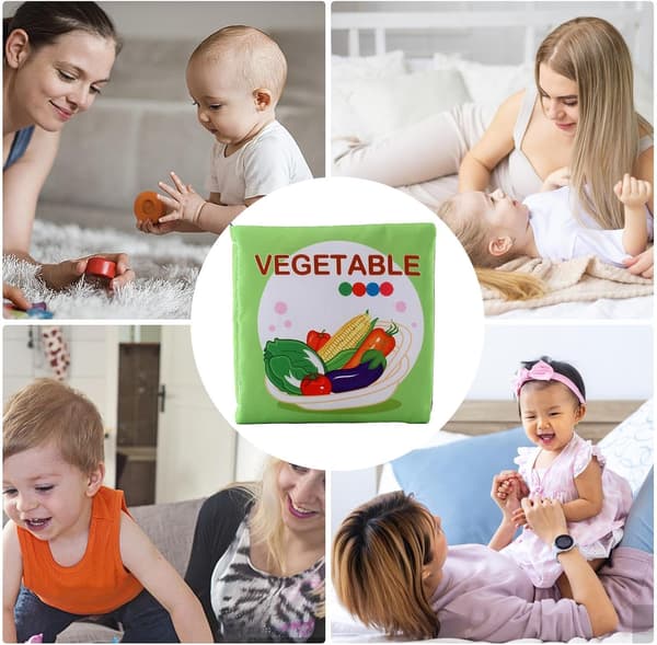 Badebøger til børn | Krøllet vaskbar tyggebog | Rivefast høj kontrast, stofaktivitet krøllede bløde bøger Rivefast [HK] D