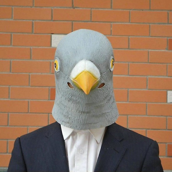 Ny duemaske Latex Giant Bird Head Halloween Cosplay Kostyme Teaterrekvisitamasker til festbursdagsdekorasjon[HkkK]