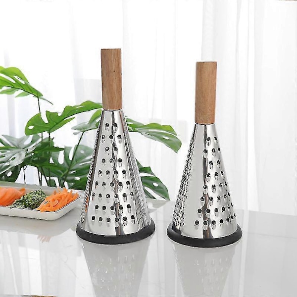 Monitoimikone keittiöön, luova kartio hedelmille, vihannesraastin, valkosipulimylly, viipaloija, manuaalinen puukahva, kodin tarvikkeet [HK] 9 inches