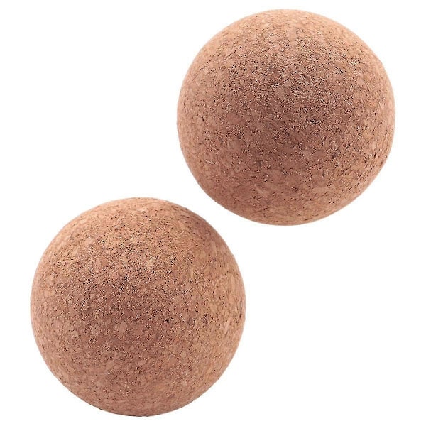 2 Stykker Korkball Vinpropp i Tre, Korkballpropp for Vin Karaffel Flaske Erstatning 5,5 cm [HK]