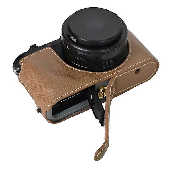 Leica D-Lux 8 Kamerakotelo PU Nahkainen Suojakotelo - Vihreä[HK] Khaki Multicolor
