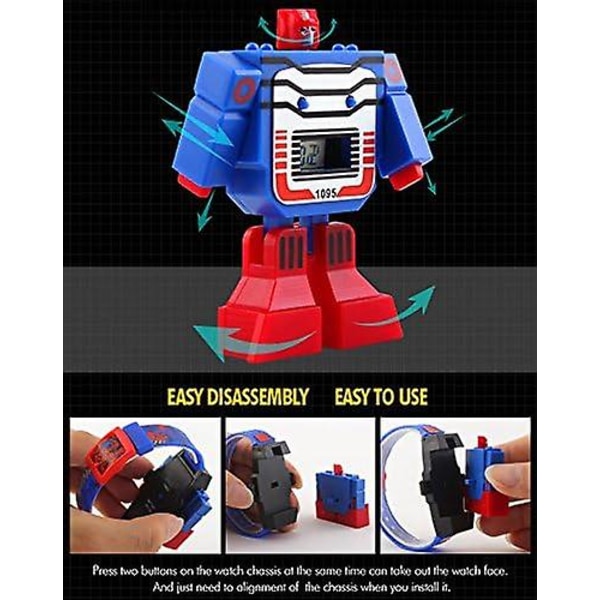 Pojkar Flickor Barn Digital Klocka Transformers Bumblebee Tecknad Armbandsur Klocka för Barn - Barnpresenter[HK]