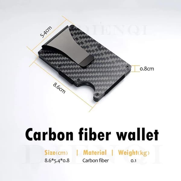 Mænds slanke RFID-pung med metalkortholder
