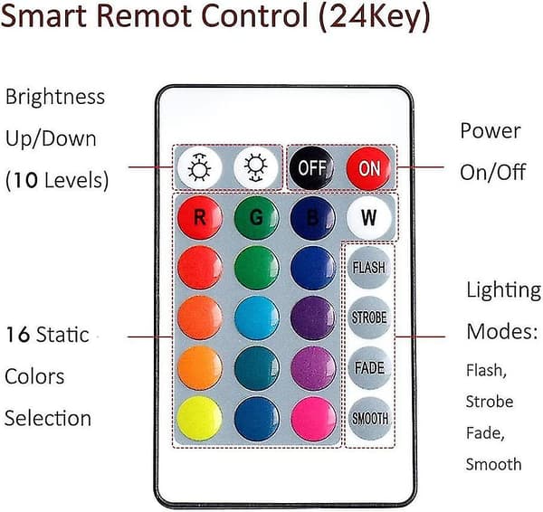 Fjernstyrede Undervandslys, 16 Multi-farver 4 Tilstande Led Lys Med Batteridrift (4-pak) [HK]