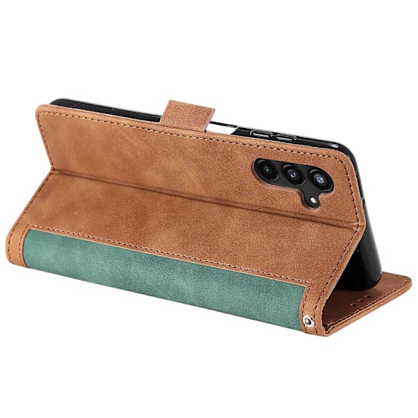 Vintage-tyylinen nahkakotelo Samsung Galaxy A35 5G -puhelimelle, täysi suoja [HK] Green
