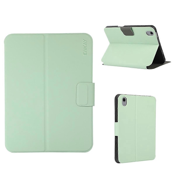 ENKAY PU Läder Smart Fodral för iPad 10:e Gen 10.9 2022[HK] Light Green