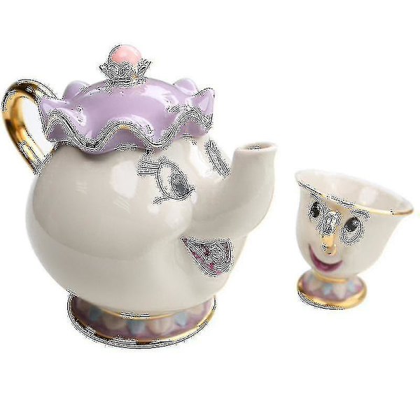 Sarjakuva Uusi Kaunotar Ja Hirviö Teekannu Muki Teepannusetti Syntymäpäivälahja -z-Yvan[HK] Single Cup