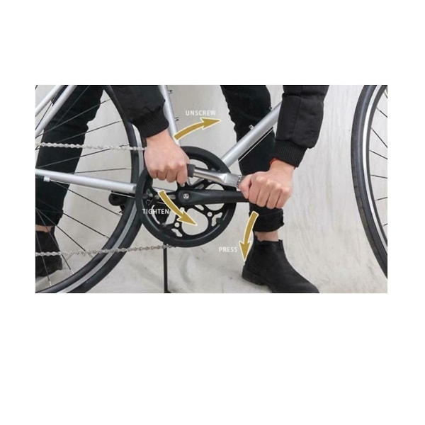 Reparasjonsverktøy for sykkelstejerner for- og bakakselfjerningsverktøy Pedalreparasjonsnøkkel Sykkelutstyr ([HK])