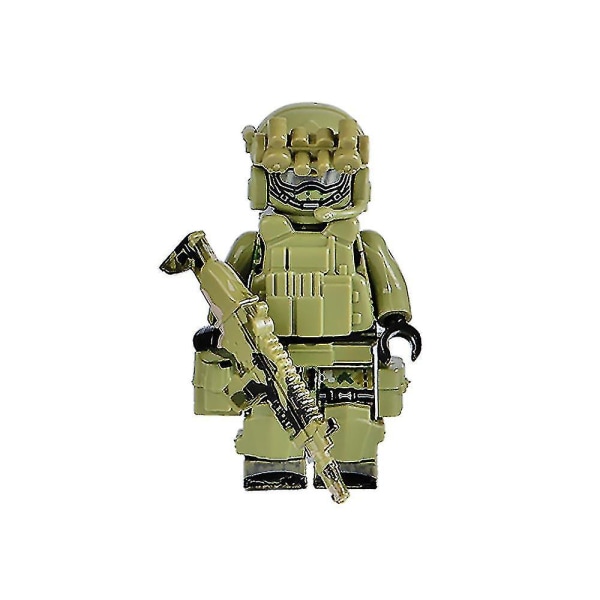 6 stk./sæt Ghosts Swat Minifigur Special Soldier Byggeklodser Actionfigur Børnegave[HK] Brown