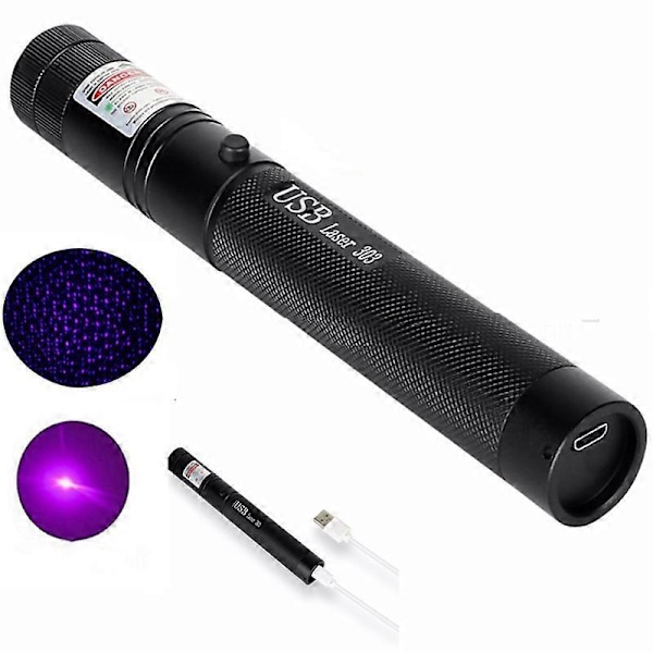 532nm Fokuserbar Laserpenna Multifunktionell Laserpekare för Presentationer[HK] Blue Purple Light