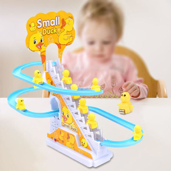 Sähköinen ankka kiipeää portaita lelu sisälelu pojille tytöille 9 kpl keltainen ankka[HK] 9pcs Yellow Duck