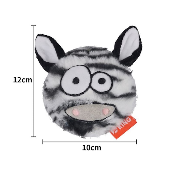 Plysch Hundleksaker Pipande Hundtuggleksaker Bollar 2 I 1 Roliga Valpbollleksaker För Boll[HK] Zebra one size