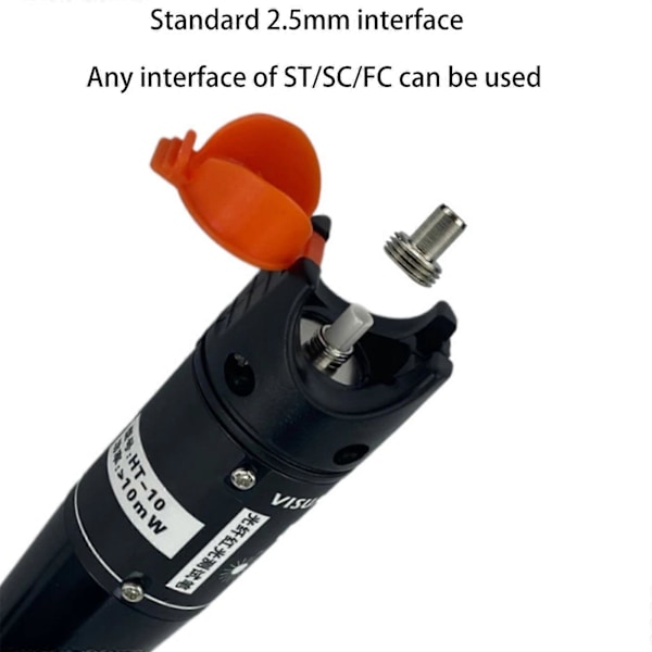 Fiber Optisk Visuel Fejlfinder 10MW 10KM Fiber Lys Tester VFL Tester Kit[HK]
