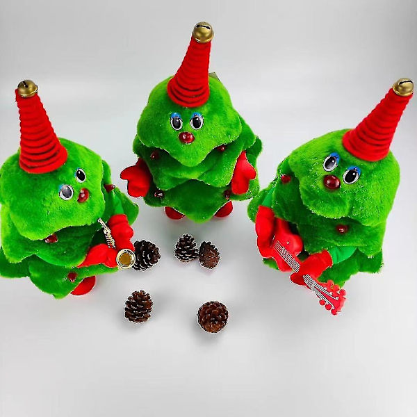 Elektrisk juletræ plyslegetøj juletræ synger og danser lysende juletræ[HK] Empty-handed Christmas tree