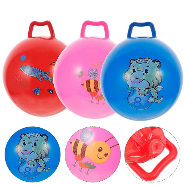 3 kpl Lasten Avaruuslelut Pomppivat Hyppylelut Leikkikentän Pallot Leluhyppypallot Kahvat Pomppivat Pallot Lapsille[HK] 25x25cm