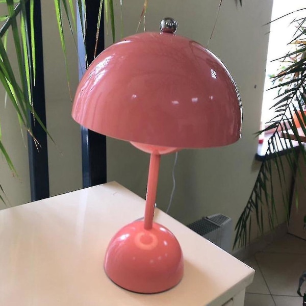 Led blomsterknopp bordlampe usb nattbord bryllupsskrivebord Enkel rotteseng -g-rosa-grønn[hk]