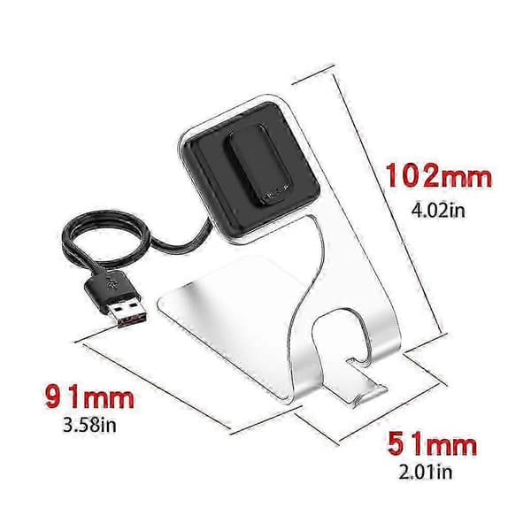 Laderstativ Stasjon Base Ladeholder Brakett for Fitbit-Luxe/Charge5 Dock[HK] Gray