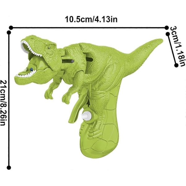 \"Lasten dinosaurusvesipistoolilelu, vesipistooli 3–5-vuotiaille lapsille, lasten pieni vesisuihkepistooli, voi avata ja sulkea suun (kolmen sarja[HK] dark green