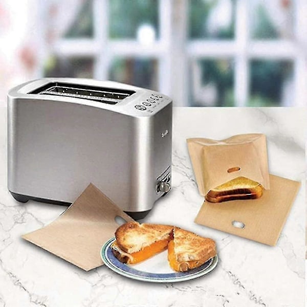 10 stk. Gjenbrukbare Non-stick Toastposer Vaskbare Varmebestandige Sandwichposer[HK]