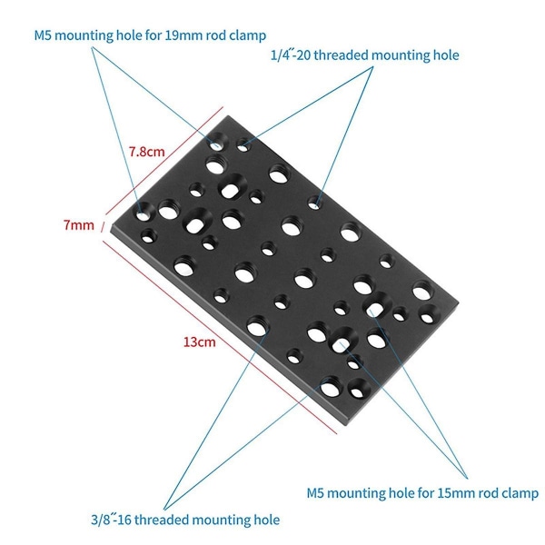Skiftende plade Kameramonteringsbræt Slr osteplade til skinneblokke svalehale og korte stænger til 5d2([HK])