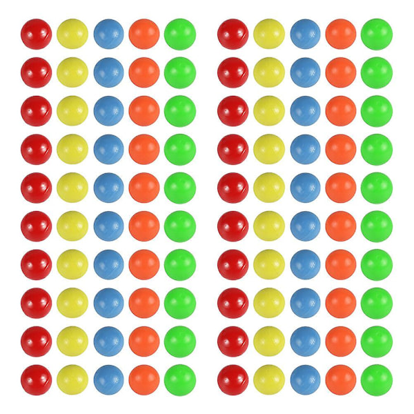 100 stk Fargede Plastkuler Tellkuler for Sannsynlighetslæring (5 Farger)  1,5x1,5cm  Fargerike[HK]