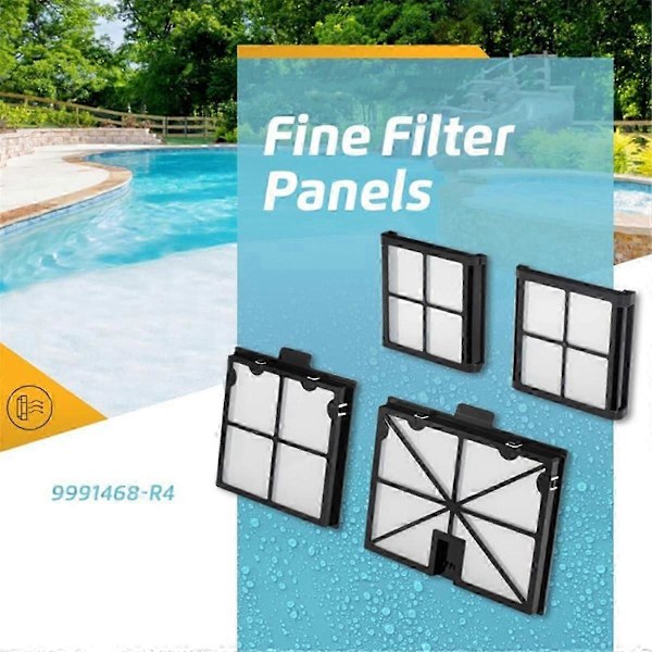 9991468-R4 Poolrensere Filter til Dolphin Premier S50, S100, Active 10 Active 15 Robotisk Udskiftning Ultra Fint Filter[HK] BlackWhite