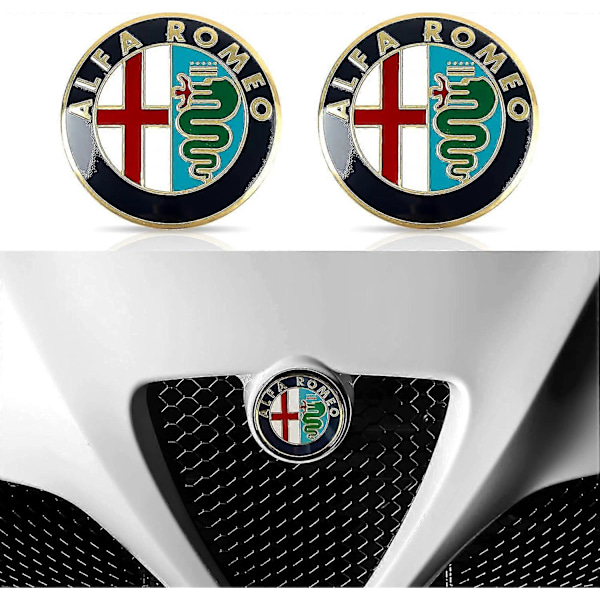 74 mm Logo Emblem Badge Klistremerke For Alfa Romeo Giulietta Spider Mito 147 156 159 166 Gt Stelvio Giulia Bil Styling[HK] 74mm Silver