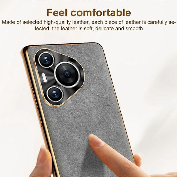 Lammskinn Telefonfodral För Huawei nova 10[HK] Black