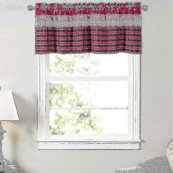 Köksgardiner Dekor Fönstergardin Lyxigt Cafékappa Överkast Draperier S202412306350[HK] 74cmx61cm Wine red