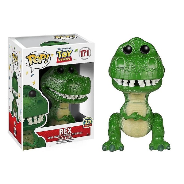 Pop Toy Story Rex 171# Alien 33# Buzz Lightyear 02# Jessie 19# Losto Bobble Head Toys Vinyl Figur Samling Modell Toy[HK] 171
