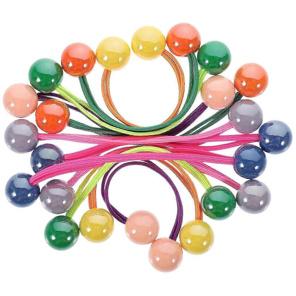 12 st Hårband med Hästsvansbollar Elastiska Håraccessoarer [HK] 12x1.5cm
